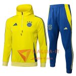 Insieme Giacca Con Cappuccio Tuta Ajax Giallo/Blu 2025/2026