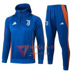 Insieme Giacca Con Cappuccio Tuta Juventus Blu/Arancia 2025/2026