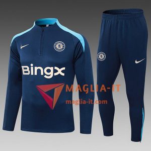 Insieme Tuta Calcio FC Chelsea Bambino Blu Scuro 2025-2026
