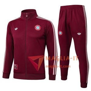 Insieme Tuta Calcio Giacca Bayern Monaco Rosso/Bianco 2025/2026