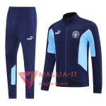 Insieme Tuta Calcio Giacca Manchester City Blu Reale 2025/2026