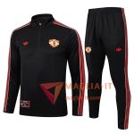Insieme Tuta Calcio Giacca Manchester United Nero/Rosso 2025/2026