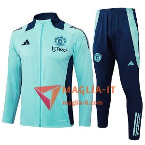 Insieme Tuta Calcio Giacca Manchester United Verde 2025/2026