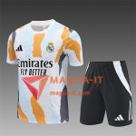 Kit Maglia Allenamento Real Madrid Bambino Bianco/Arancia/Grigio/Blu 2025/2026