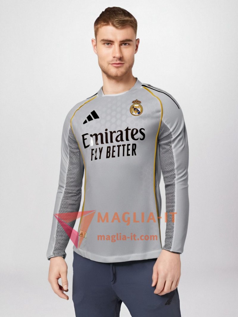Maglie Calcio Real Madrid Prima Manica Lunga Leaked Version 2025/2026