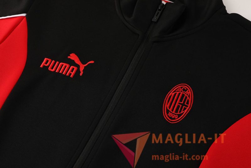 Nuovo Insieme Tuta Calcio Giacca AC Milan Nero/Rosso 2025/2026 - immagine 6
