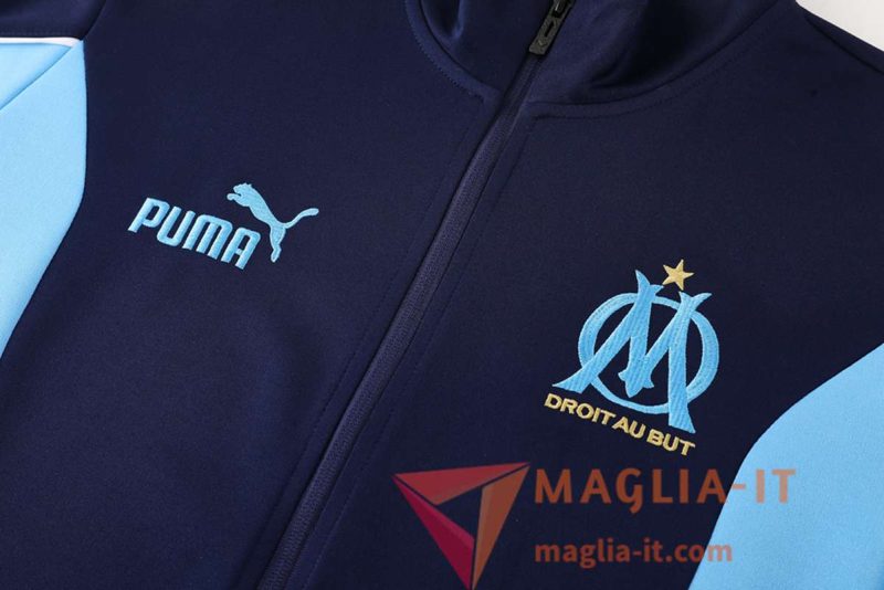 Insieme Tuta Calcio Giacca Marsiglia Blu Reale 2025/2026 - immagine 3