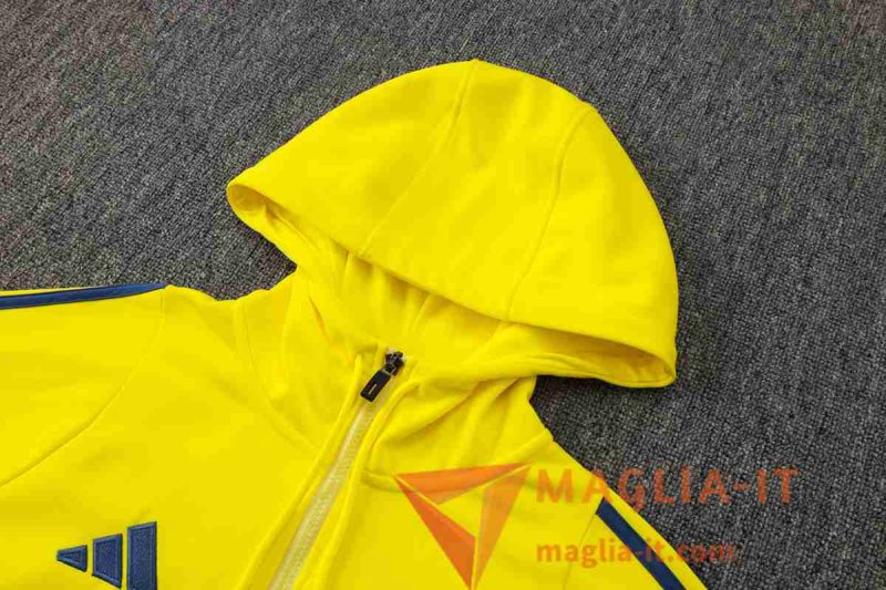 Insieme Giacca Con Cappuccio Tuta Ajax Giallo/Blu 2025/2026 - immagine 6