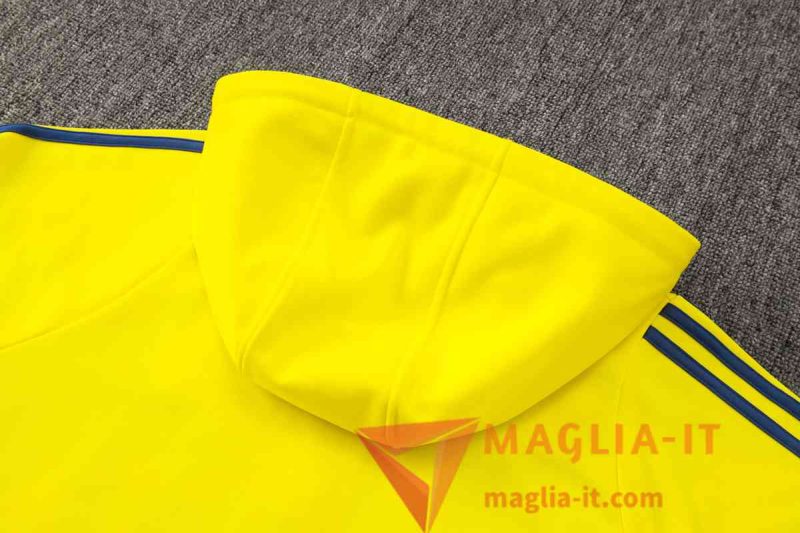 Insieme Giacca Con Cappuccio Tuta Ajax Giallo/Blu 2025/2026 - immagine 2