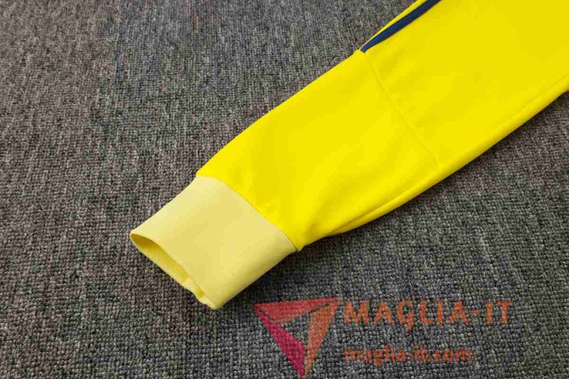 Insieme Giacca Con Cappuccio Tuta Ajax Giallo/Blu 2025/2026 - immagine 3