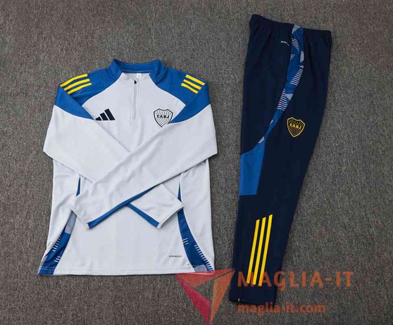 Nuovo Insieme Tuta Calcio Boca Juniors Grigio/Blu/Giallo 2025/2026 - immagine 3