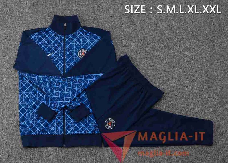 Insieme Tuta Calcio Giacca PSG Blu Reale 2025/2026 - immagine 2