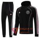 Insieme Giacca Con Cappuccio Tuta Inter Miami CF Nero/Rosa 2025/2026