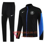 Insieme Tuta Calcio Giacca Calcio FC Chelsea Nero/Blu 2025/2026