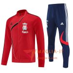 Insieme Tuta Calcio Giacca Calcio FC Liverpool Rosso/Nero 2025/2026