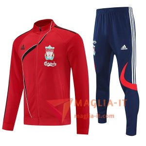 Insieme Tuta Calcio Giacca Calcio FC Liverpool Rosso/Nero 2025/2026