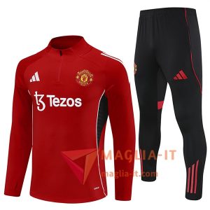 Insieme Tuta Calcio Manchester United Rosso 2025/2026