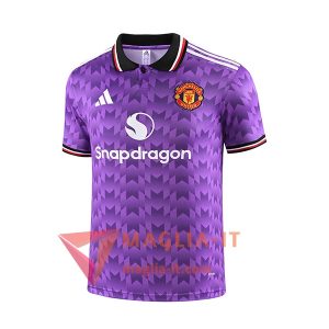 Maglia Polo Manchester United viola 2025/2026