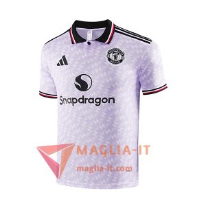 Maglia Polo Manchester United viola/Bianco 2025/2026