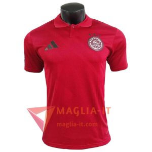 Maglia Polo Manica Corta Ajax Rosso 2025/2026