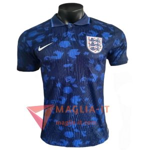 Maglia Polo Manica Corta Inghilterra Blu Reale 2025/2026