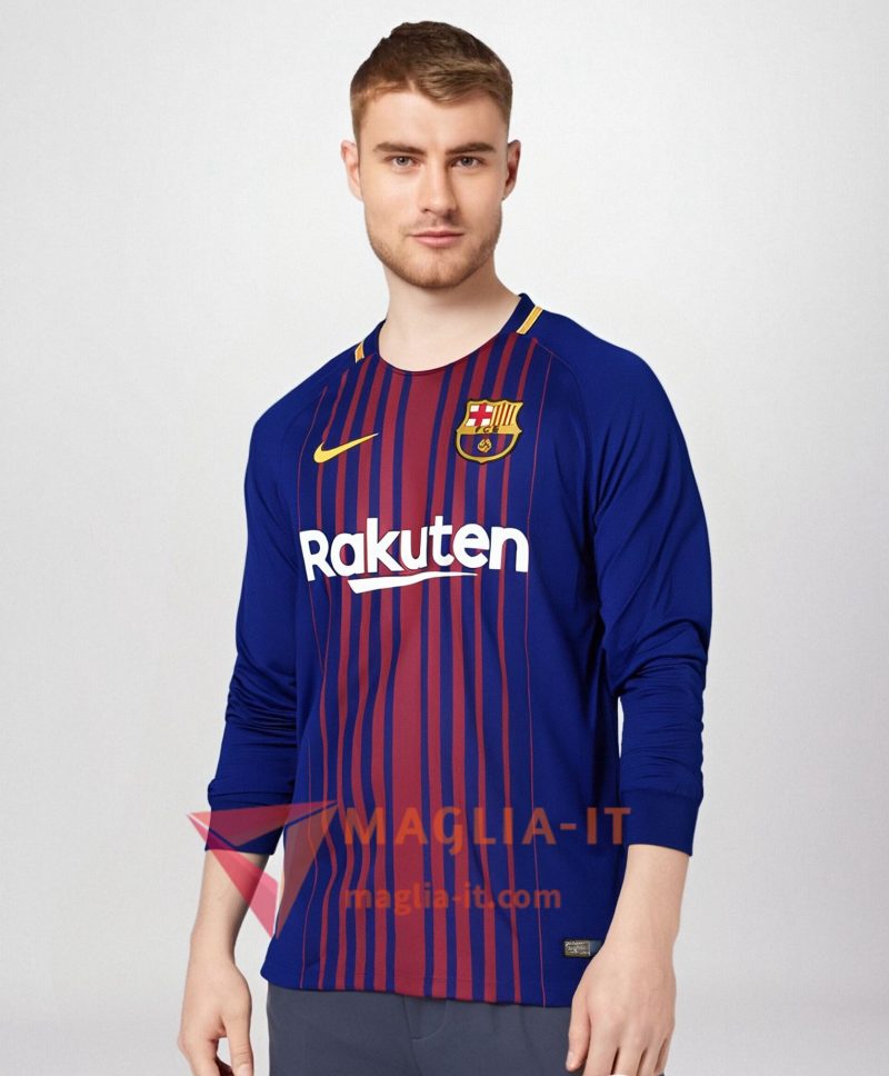 Maglie Calcio FC Barcellona Retro Prima Manica Lunga 2017/2018