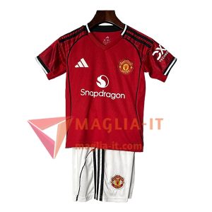 Maglie Calcio Manchester United Bambino Prima Rosso 2025/2026
