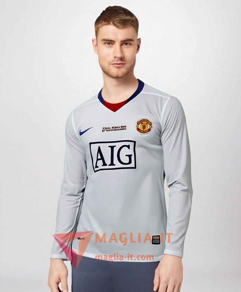 Maglie Calcio Manchester United Retro Seconda Manica Lunga 2008/2009