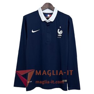 Maglietta Calcio Francia Retro Vintage Prima Manica Lunga 2014