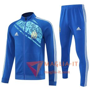 Nuova Insieme Tuta Calcio Giacca Calcio Marsiglia Blu 2025/2026