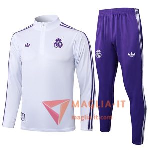 Nuova Insieme Tuta Calcio Real Madrid Bianco/viola 2025/2026