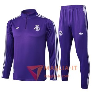 Nuova Insieme Tuta Calcio Real Madrid viola/Bianco 2025/2026