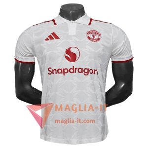 Nuova Maglia Polo Manchester United Bianco/Rosso 2025/2026