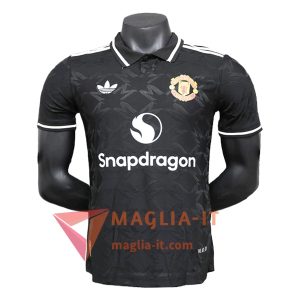 Nuova Maglia Polo Manchester United Nero/Bianco 2025/2026