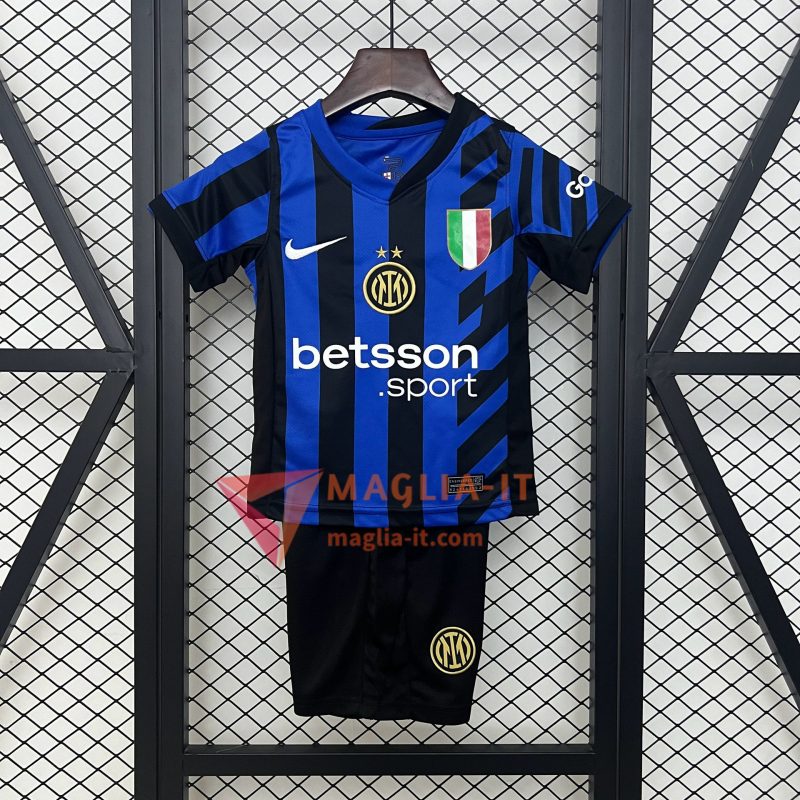 Nuova Maglie Calcio Inter Milan Bambino Prima 2024/2025