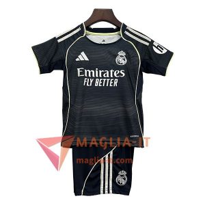 Nuova Maglie Calcio Real Madrid Bambino Seconda 2025/2026