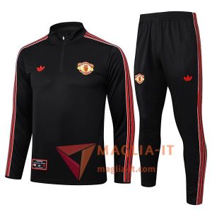 Nuove Insieme Tuta Calcio Manchester United Nero/Rosso 2025/2026