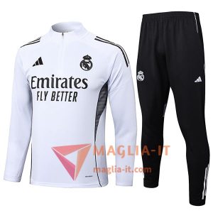 Nuove Insieme Tuta Calcio Real Madrid Bianco/Nero 2025/2026