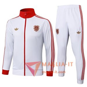 Nuovi Insieme Tuta Calcio Giacca Calcio Bayern Monaco Bianco/Rosso 2025/2026
