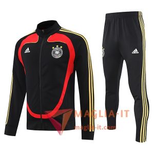 Nuovi Insieme Tuta Calcio Giacca Calcio Germania Nero/Rosso/Giallo 2025/2026
