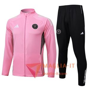 Nuovi Insieme Tuta Calcio Giacca Calcio Inter Miami CF Rosa 2025/2026