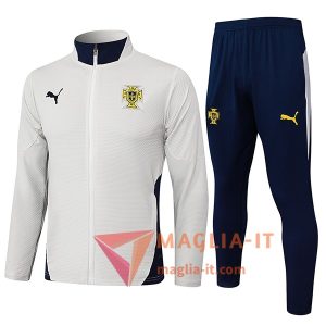 Nuovi Insieme Tuta Calcio Giacca Calcio Portogallo Bianco/Blu 2025/2026