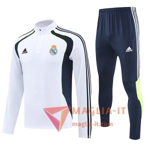 Nuovi Insieme Tuta Calcio Real Madrid Bianco/Blu/Verde 2025/2026
