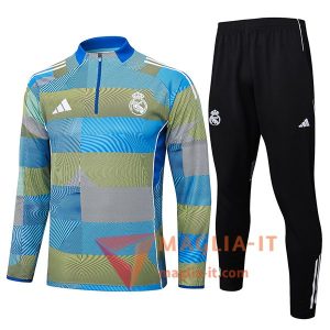 Nuovi Insieme Tuta Calcio Real Madrid Blu/Verde 2025/2026