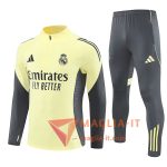 Nuovi Insieme Tuta Calcio Real Madrid Giallo/Grigio 2025/2026
