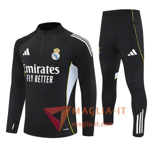 Nuovi Insieme Tuta Calcio Real Madrid Nero 2025/2026