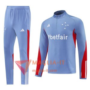 Nuovo Insieme Tuta Calcio Foot Cruzeiro Grigio/Rosso 2025/2026