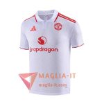 Nuovo Maglia Polo Manchester United Bianco/Rosso 2025/2026
