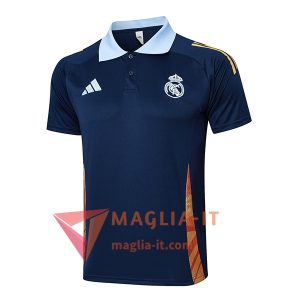 Nuovo Maglia Polo Real Madrid Blu/Arancia 2025/2026
