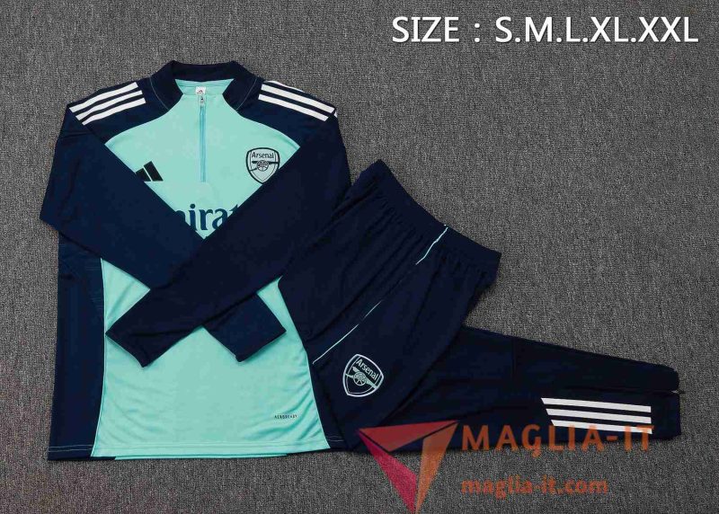 Nuovi Insieme Tuta Calcio Arsenal Verde/Blu 2025/2026 - immagine 6